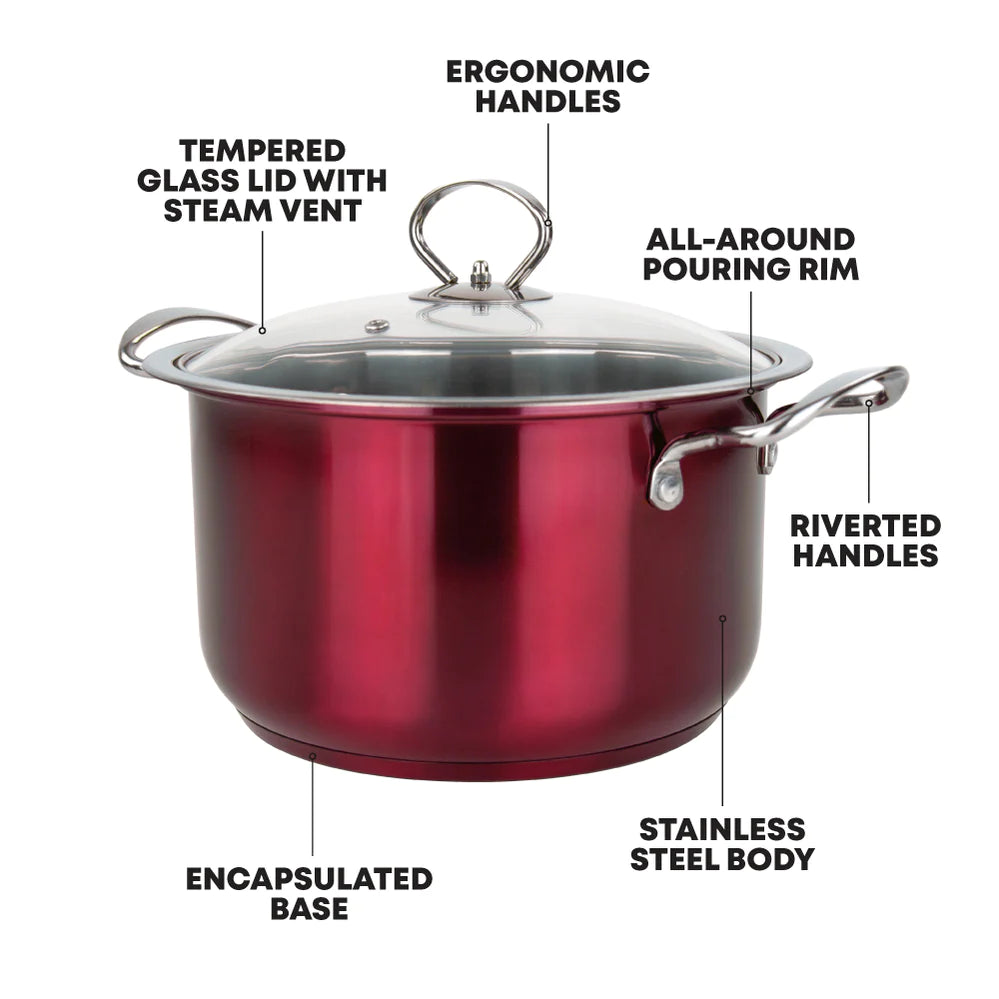 Stainless Steel Stockpot - Induction Base - RUBY - 24cm