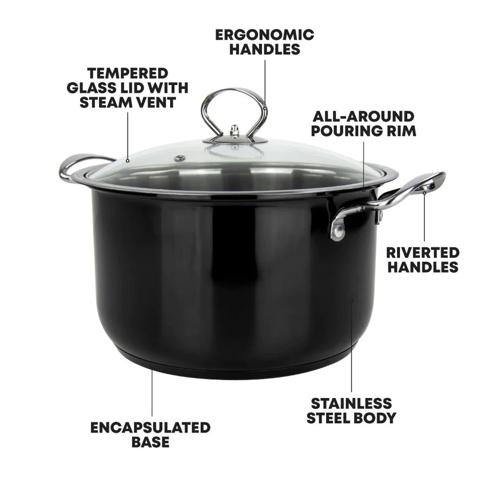 Stainless Steel Stockpot - Induction Base - ONYX - 30cm