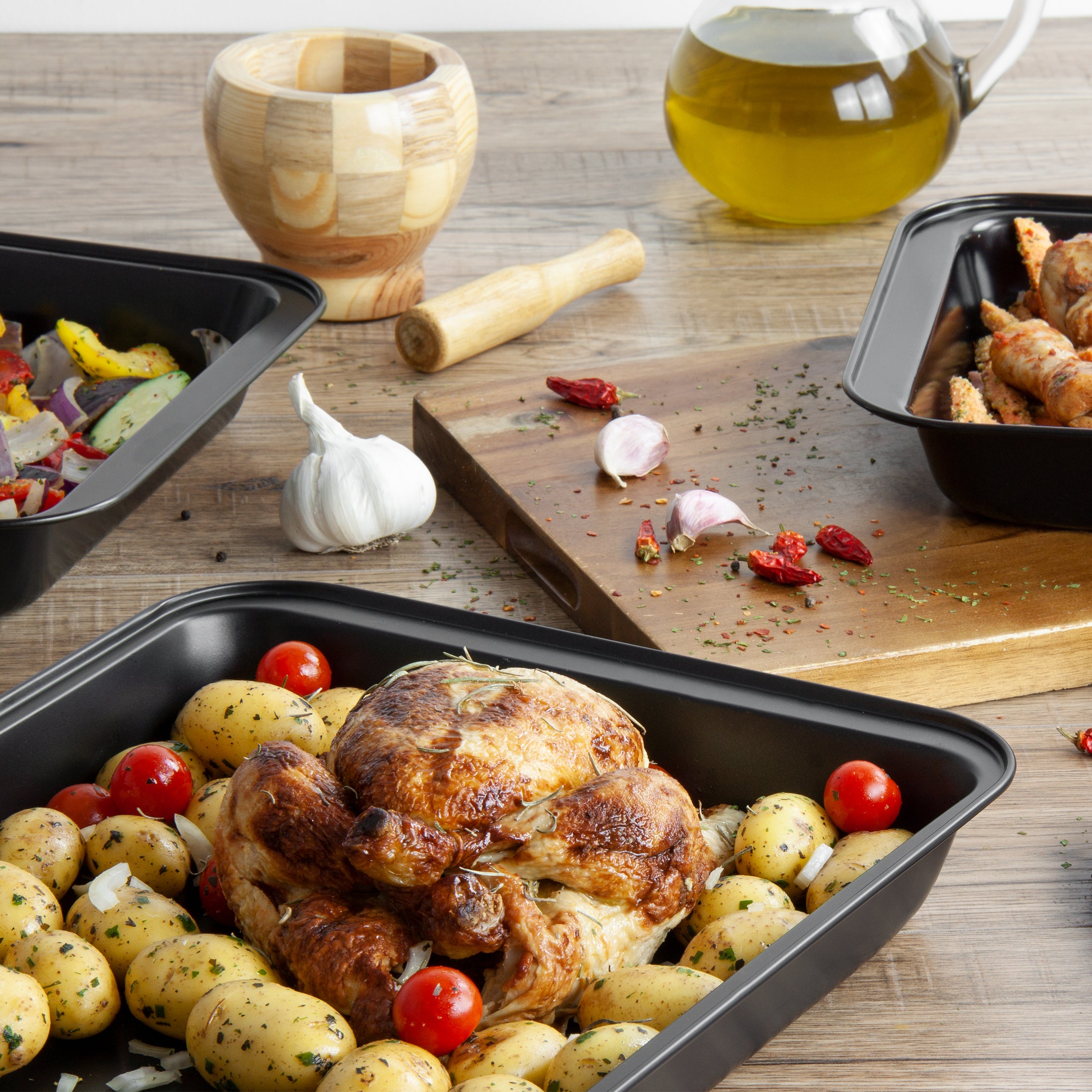 Roasting Tray - 3 Pcs Set