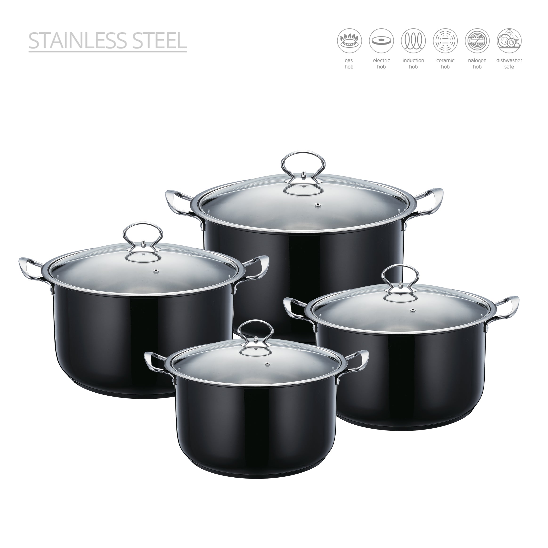 Stainless Steel Stockpot - Induction Base - ONYX - 26cm