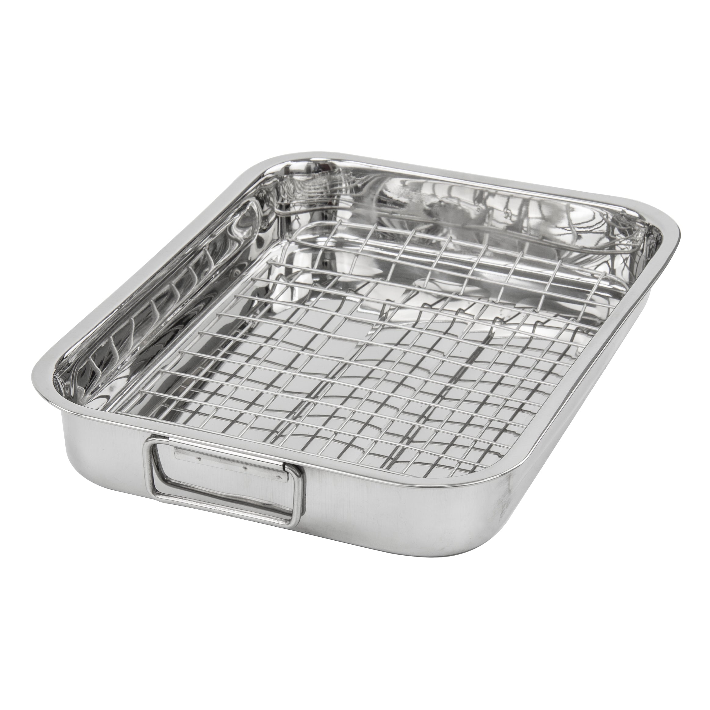Stainless Steel Roasting Tray - With Rack/Grill - Small