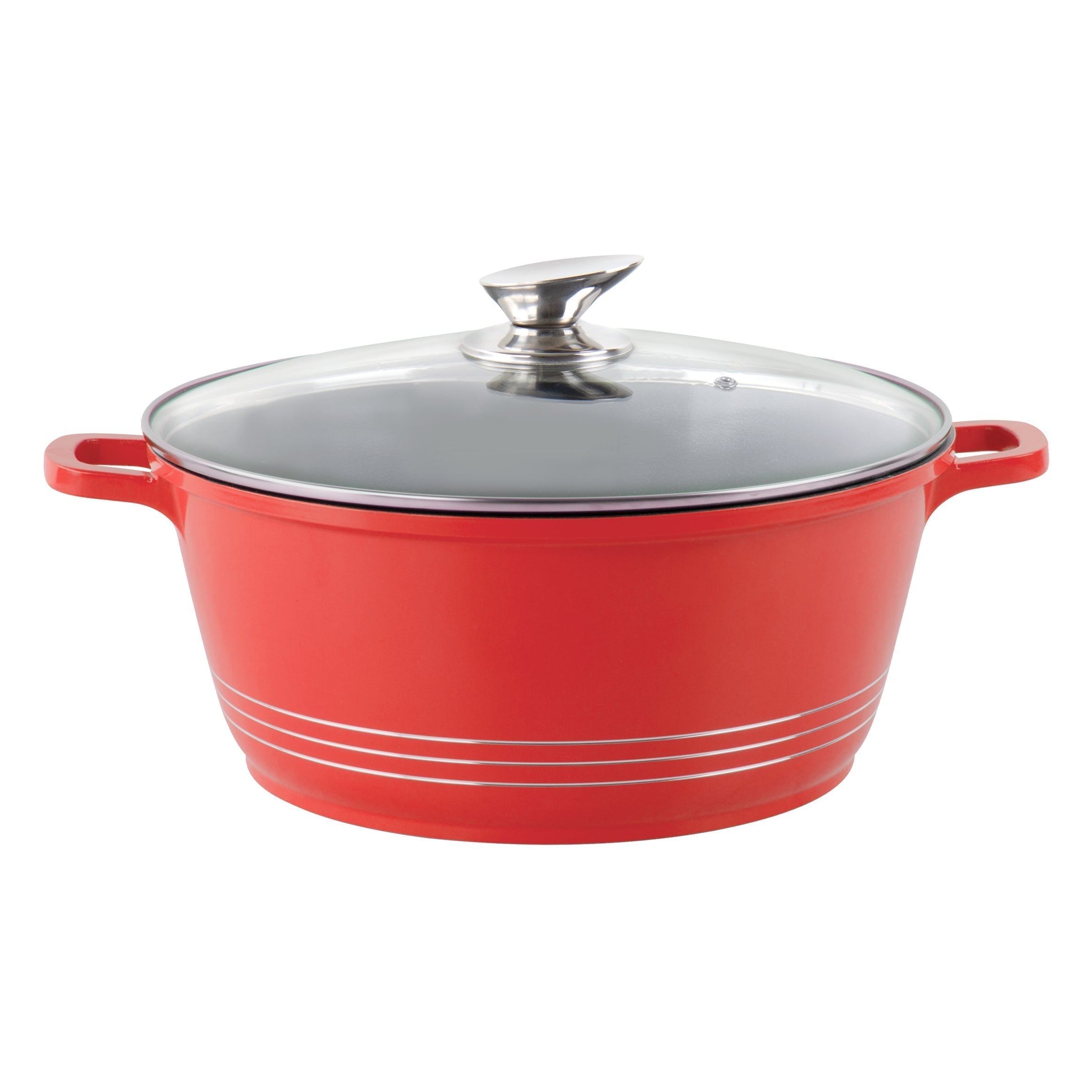 Die Cast Stockpot With Induction - DURANE - Red - 32cm